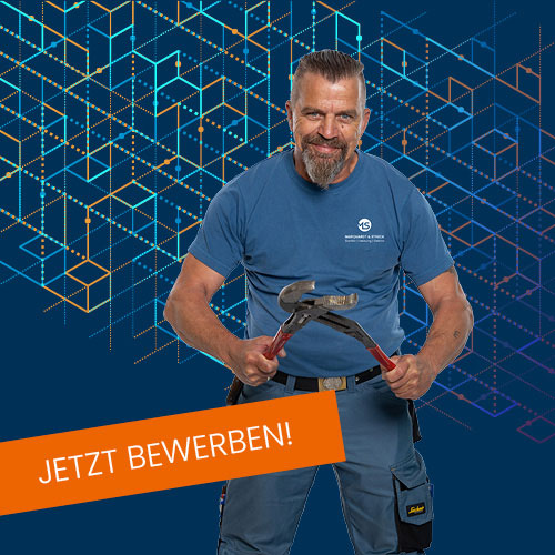 Stellenagebote SHK & Elektrotechnik - Gesellen und Techniker gesucht - Anlagen­mechaniker für Sanitär-, Heizungs- und Klimatechnik und Elektroniker Fachrichtung Energie- und Gebäudetechnik | Marquardt & Streck Hamburg Billstedt